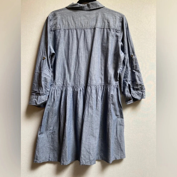 Atmosphere cotton collar shirt dress pleated skirt UK Sz 16 - Picture 2 of 12